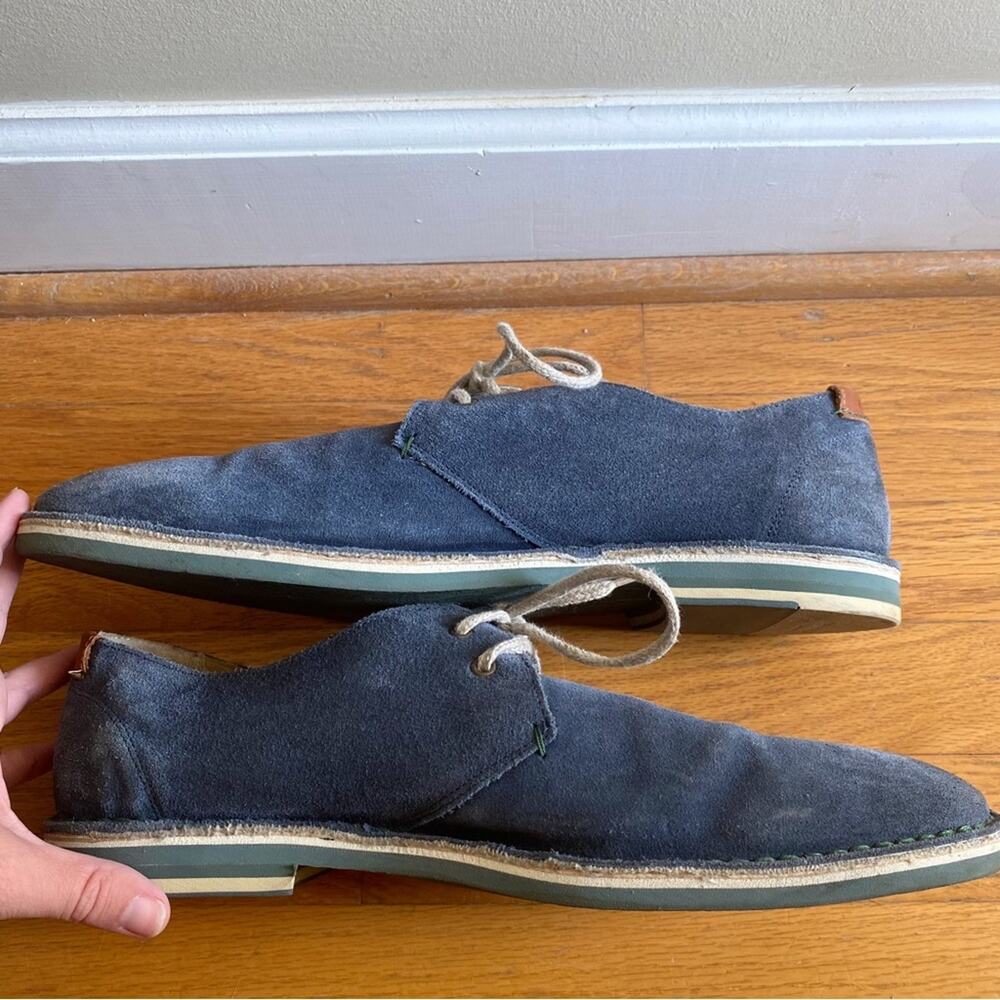 Ted Baker London | Chock Oxford Suede Derby Shoes Blue Size 13 - Picture 8 of 11
